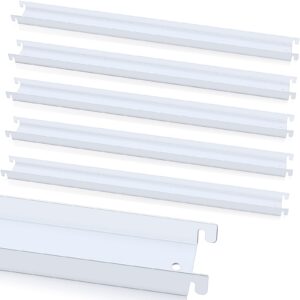 6 pcs filing front to back rails lateral hanging file bar stainless steel white file cabinet rails file cabinet inserts for folders office home 15.76 inches long
