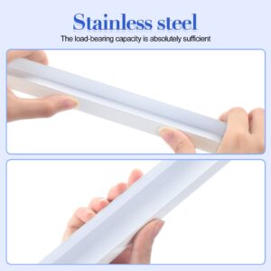 6 Pcs Filing Front to Back Rails Lateral Hanging File Bar Stainless Steel White File Cabinet Rails File Cabinet Inserts for Folders Office Home 15.76 Inches Long