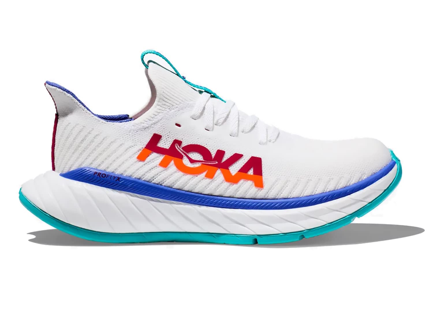 HOKA Carbon X 3 Running Shoe Womens Running 8 BM US WhiteFlame