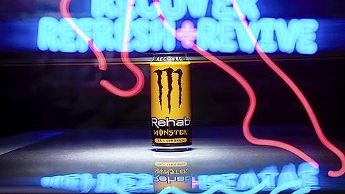 Monster Energy Rehab Tea + Lemonade + Energy, Energy Iced Tea, Energy Drink 15.5 Ounce (Pack of 15)