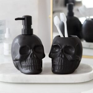 Something Different Dark Matter Skull Soap Dispenser (One Size) (Black)