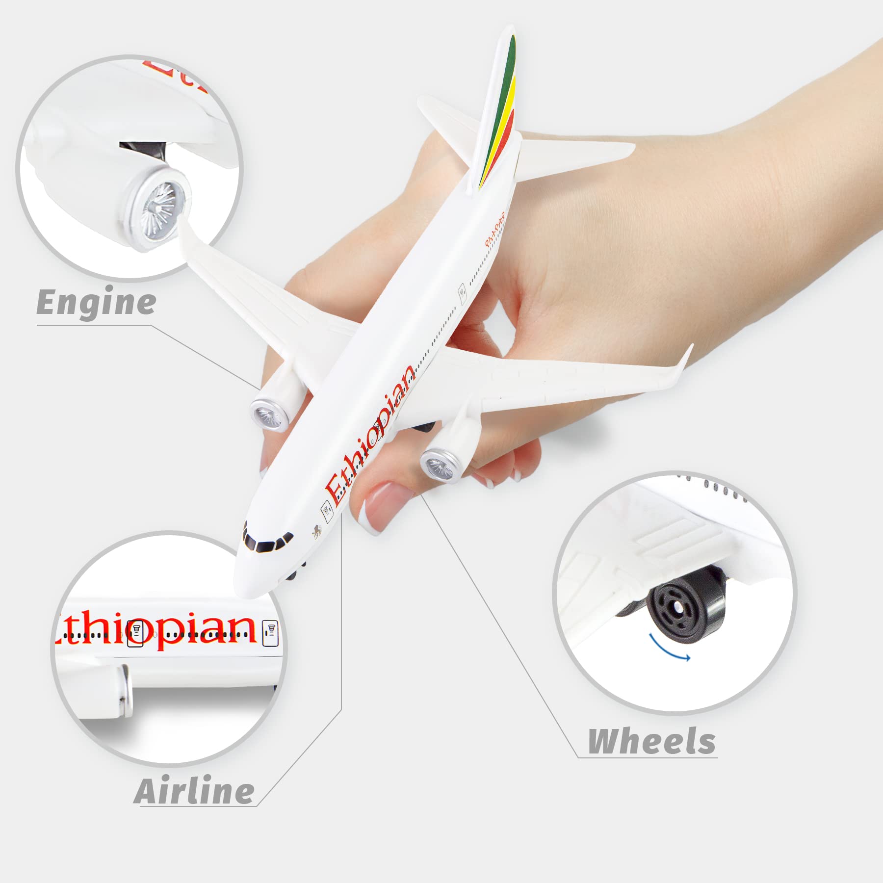 Joylludan Model Planes Ethiopia Model Airplane Plane Aircraft Model for Collection & Gifts