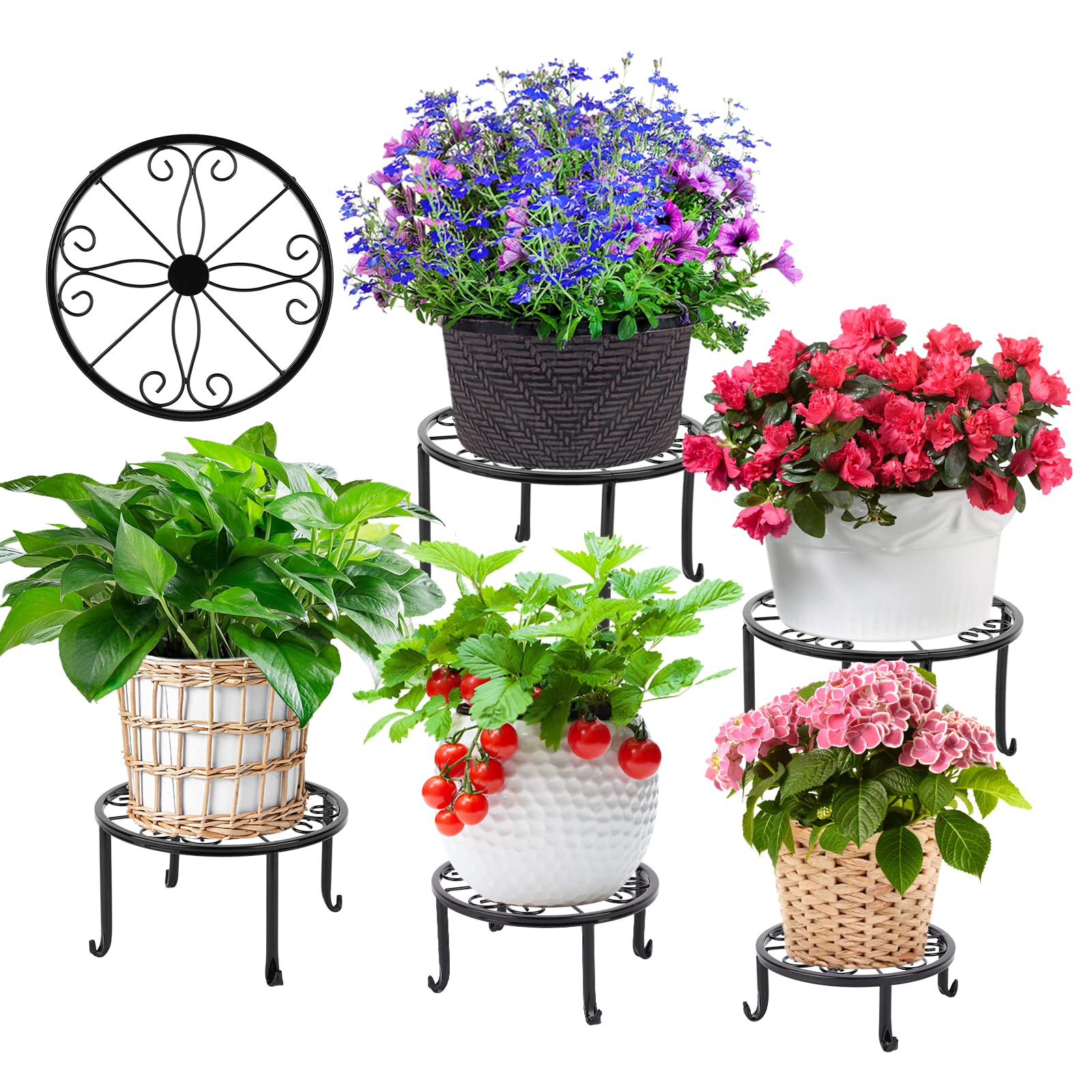 5 Pack Metal Plant Stand for indoor Indoor Plants