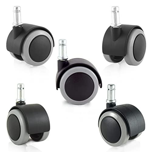 Enjoy Caster | 2 Inch Office Chair Casters for IKEA Office Chairs | Dual Injection Polyurethane Wheels for Hardwood Floor Protection (5007BUG-14-IK)