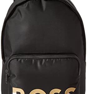 BOSS Men's Iconic Logo Nylon Backpack, Galaxy Black, One Size