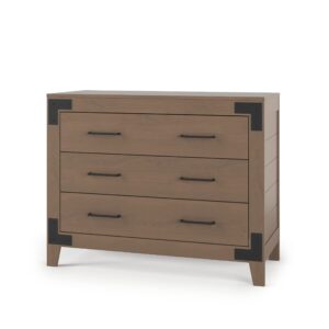 child craft lucas 3 drawer dresser for nursery or bedroom, plenty of storage, anti-tip kit included to prevent tipping, non-toxic, baby safe finish (dusty heather)