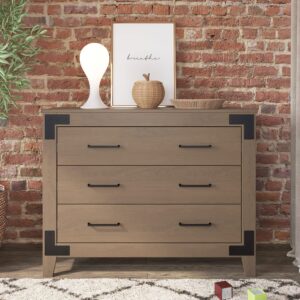 Child Craft Lucas 3 Drawer Dresser for Nursery or Bedroom, Plenty of Storage, Anti-Tip Kit Included to Prevent Tipping, Non-Toxic, Baby Safe Finish (Dusty Heather)