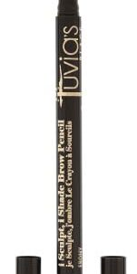 Juvia's Place iSculpt, iShade Ebony - Eyebrow Pencil Liner with Spoolie Brush, Eyebrow Makeup, Brow Pencil Definer, Waterproof Eyebrow Pencil, Eyebrow Filler Pencil, Brow Liner Pencil