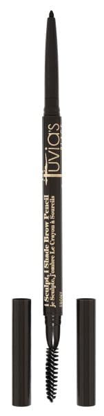 Juvia's Place iSculpt, iShade Ebony - Eyebrow Pencil Liner with Spoolie Brush, Eyebrow Makeup, Brow Pencil Definer, Waterproof Eyebrow Pencil, Eyebrow Filler Pencil, Brow Liner Pencil