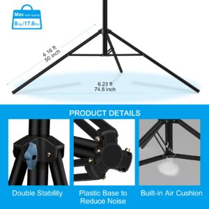 Gltire 20 feet /240 inches Heavy Duty Light Frame Camera Sports Tripod Air Cushion, Metal Light Frame Camera Sports Photography, Lighting, Photography Studio Camera Universal-Joint stabilizer...