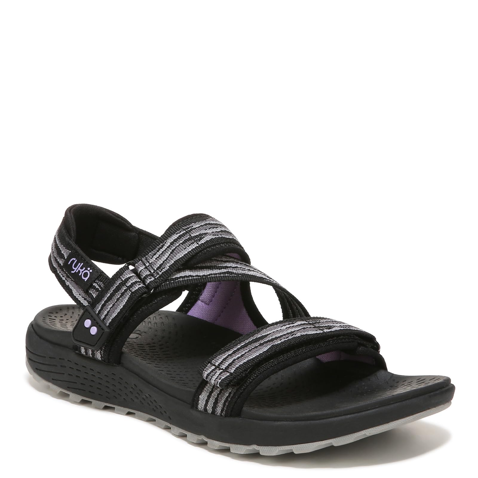 Ryka Womens Kona Trek Hiking Sport Sandal, Black, 8.5 US