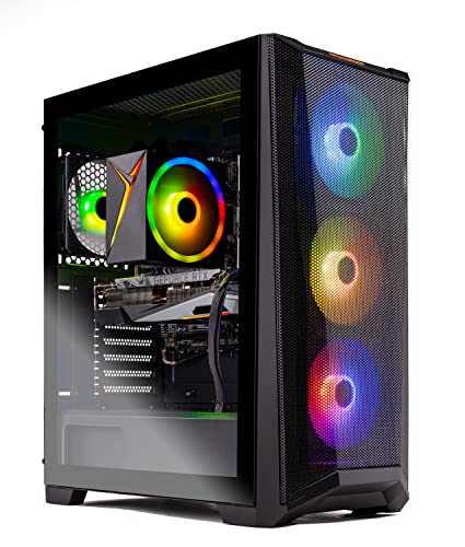 Skytech Gaming Skytech Chronos Gaming PC Desktop – Intel Core i5 12600K 3.7 GHz, NVIDIA RTX 3080, 1TB NVME SSD, 16GB DDR4 RAM 3200, 850W Gold PSU, 11 AC Wi-Fi, Windows 11 Home 64-bit