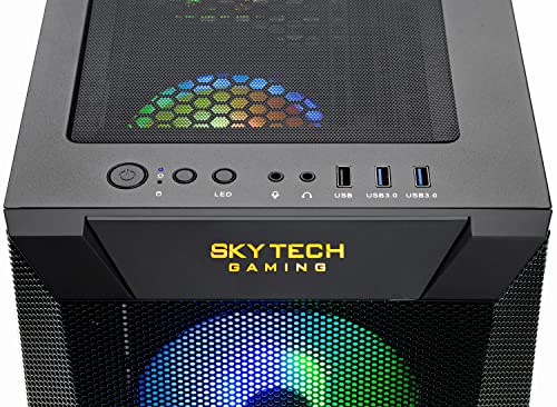 Skytech Gaming Skytech Chronos Gaming PC Desktop – Intel Core i5 12600K 3.7 GHz, NVIDIA RTX 3080, 1TB NVME SSD, 16GB DDR4 RAM 3200, 850W Gold PSU, 11 AC Wi-Fi, Windows 11 Home 64-bit