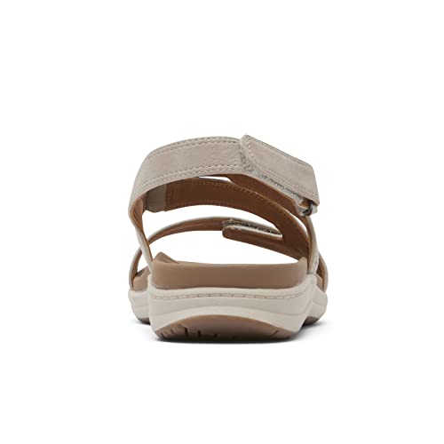 Cobb Hill Women's Tala Asym Sandal, Taupe Synthetic, 11