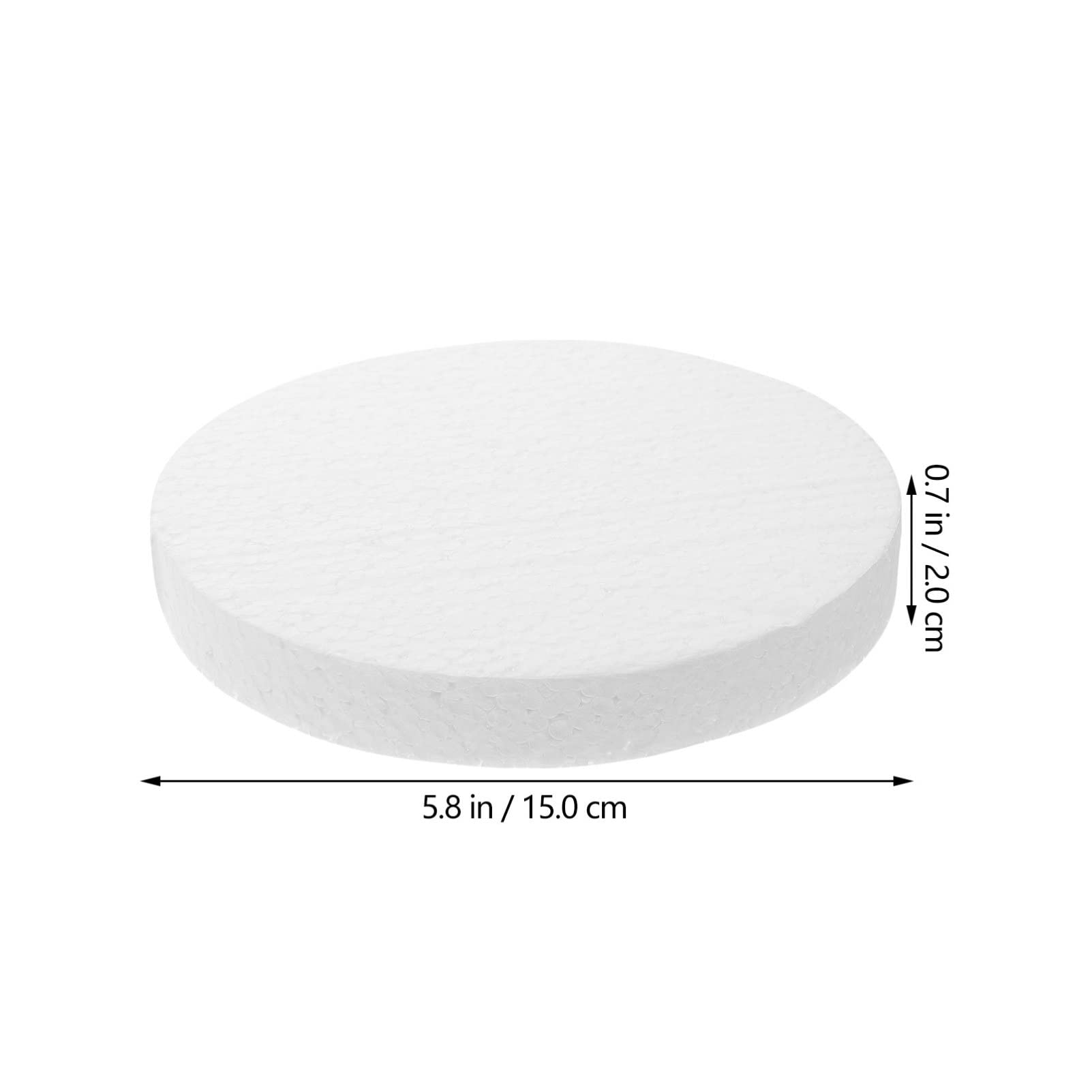 EXCEART 16pcs White Foam disc Round Foam Circles Round Cake Pans Craft Foam Circles Cake Making Training Supplies Craft DIY Foams DIY Foam Circle Foams Cake Tray Christmas Fudge Child