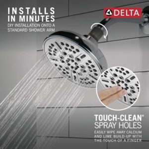 Delta Faucet 8-Spray Chrome Shower Head, Delta Shower Head Chrome, Showerheads, 2.5 GPM Flow Rate, Chrome 75898