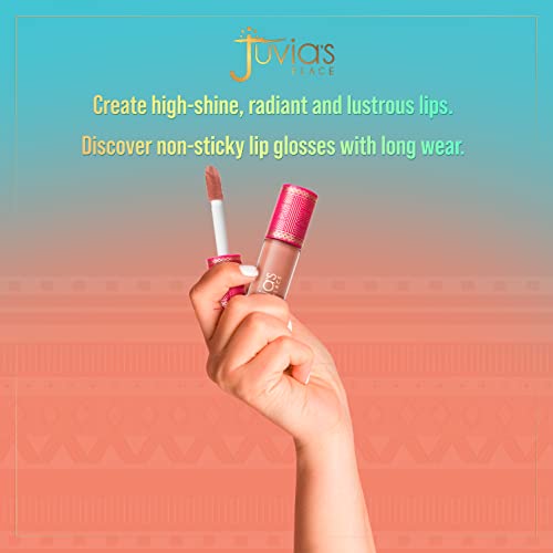 Juvia's Place Lip Gloss Reflect Kiss Me,Soft Rosy Baby Pink,Smooth and Creamy, Long Lasting Non-Sticky, Luscious High Shine Glow,16 oz,