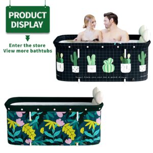 Portable Bathtub Kit, Foldable Soaking Bathing Tub for Adults, Shower Stall, Separate Family Bathroom SPA Tub, Ideal for Hot Bath Ice Bath(Minimalist style)