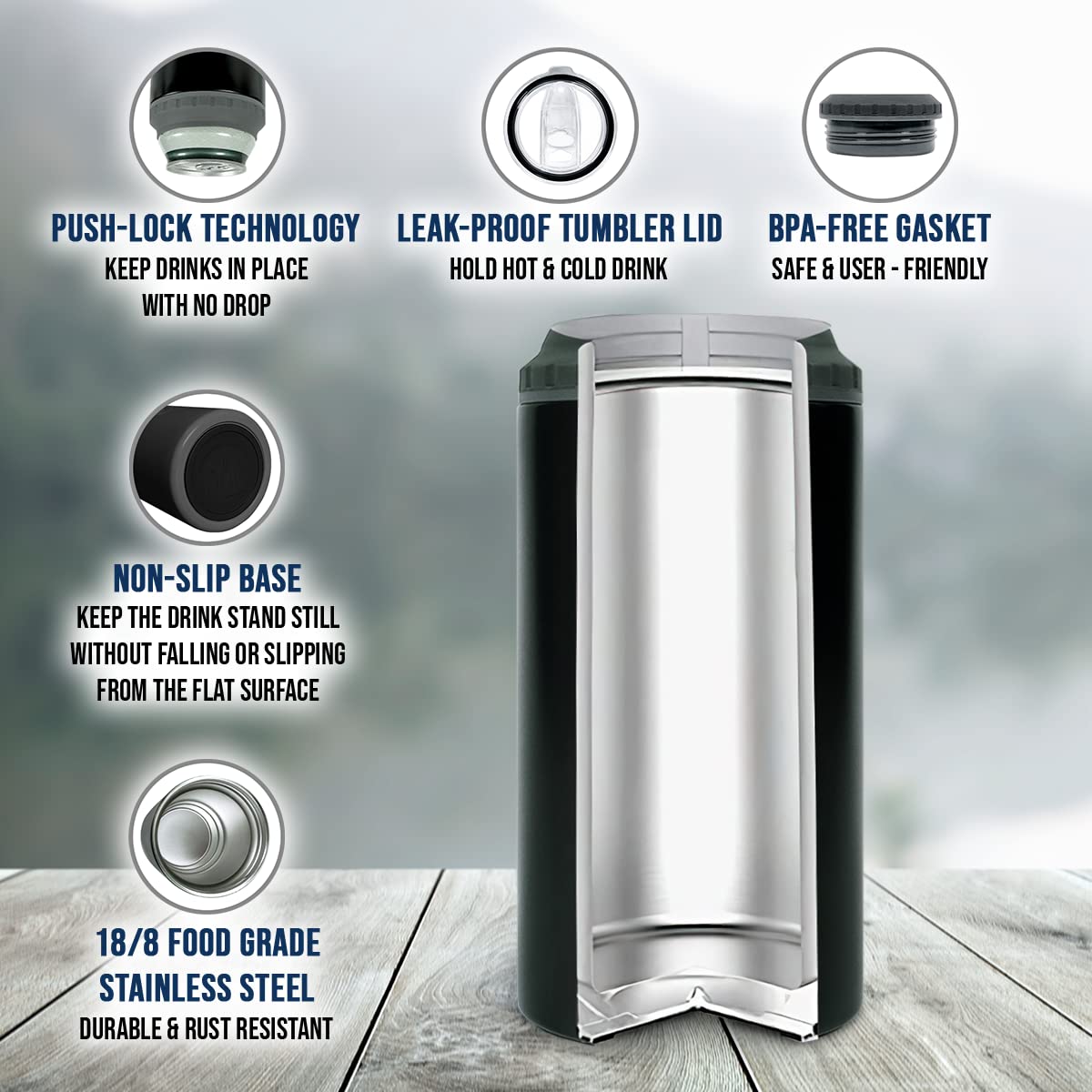 winorax Stepdad Can Cooler Tumbler Stepped Up Dad Gifts 4-in-1 Can Holder Stainless Steel Tumblers Father's Day Cup Gifts for Step Dads Stepfather