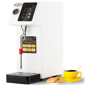 moonshan commercial steam milk frother fast heating milk steamer machine boiler quick button electric fully-automatic coffee foam maker frothing machine for coffee, milk, bubble tea, milk tea