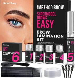 imethod brow lamination kit - eyebrow lamination kit professional, diy eye brow lift kit at home, salon result long-lasting, natural full brows, easy to use