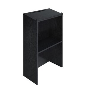 podium stand,wooden speaking lectern,lectern podium for classroom,churches,auditorium,meeting room,reception desk of podium with adjustable shelf(black)
