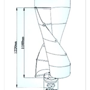 YAZURI 12000W Wind Turbine, 110V/220V Vertical Spiral Wind Turbine, maglev Wind Turbine, can Meet The Daily use (12V 24V 48V 36V Optional) (Size : 48V)
