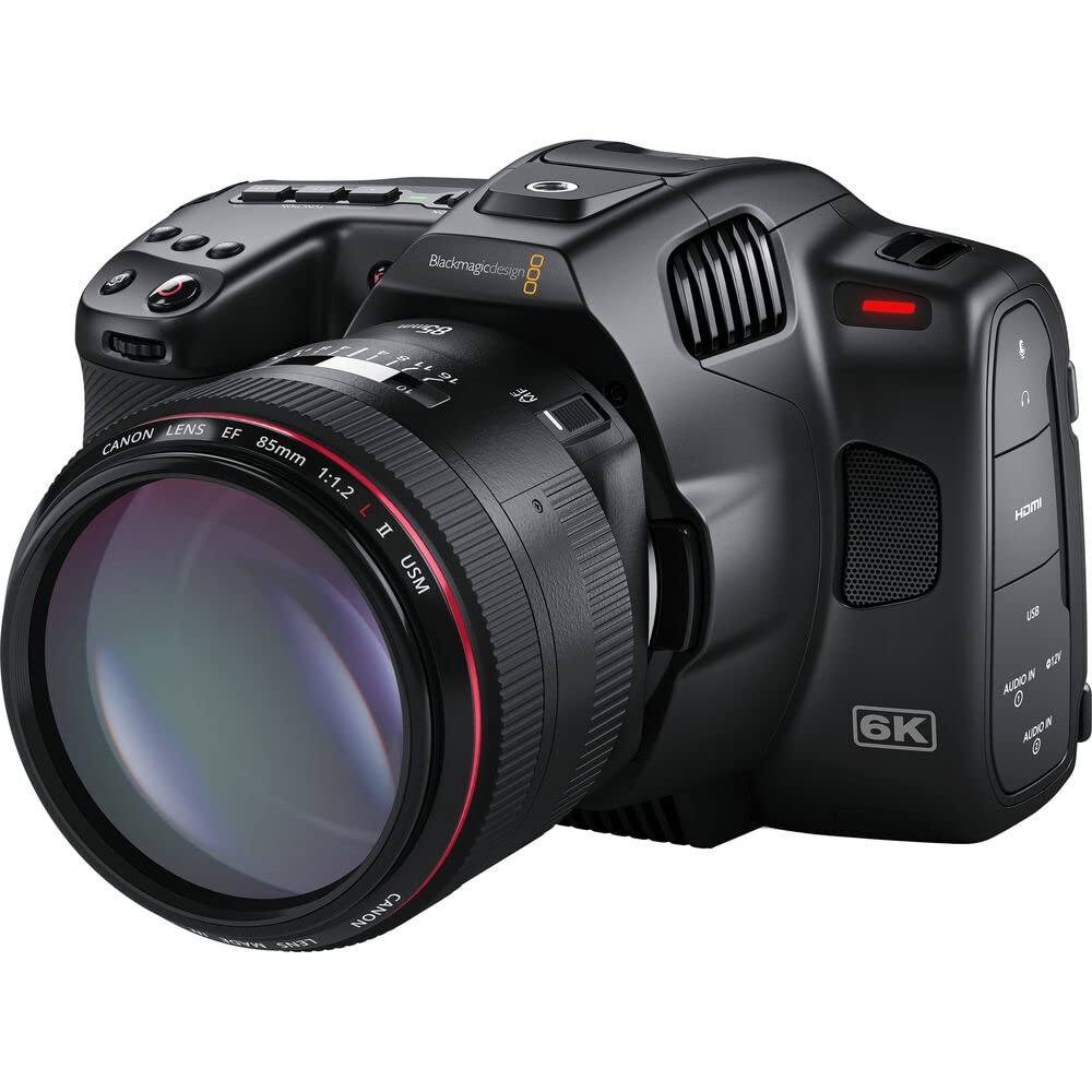 Blackmagic Design Pocket Cinema Camera 6K G2 (CINECAMPOCHDEF6K2) + Canon EF 50mm Lens (0570C002) + 64GB SF-G Tough Card + NP-F550 Battery Pack + Filter Kit + Telephoto Lens + Bag + More