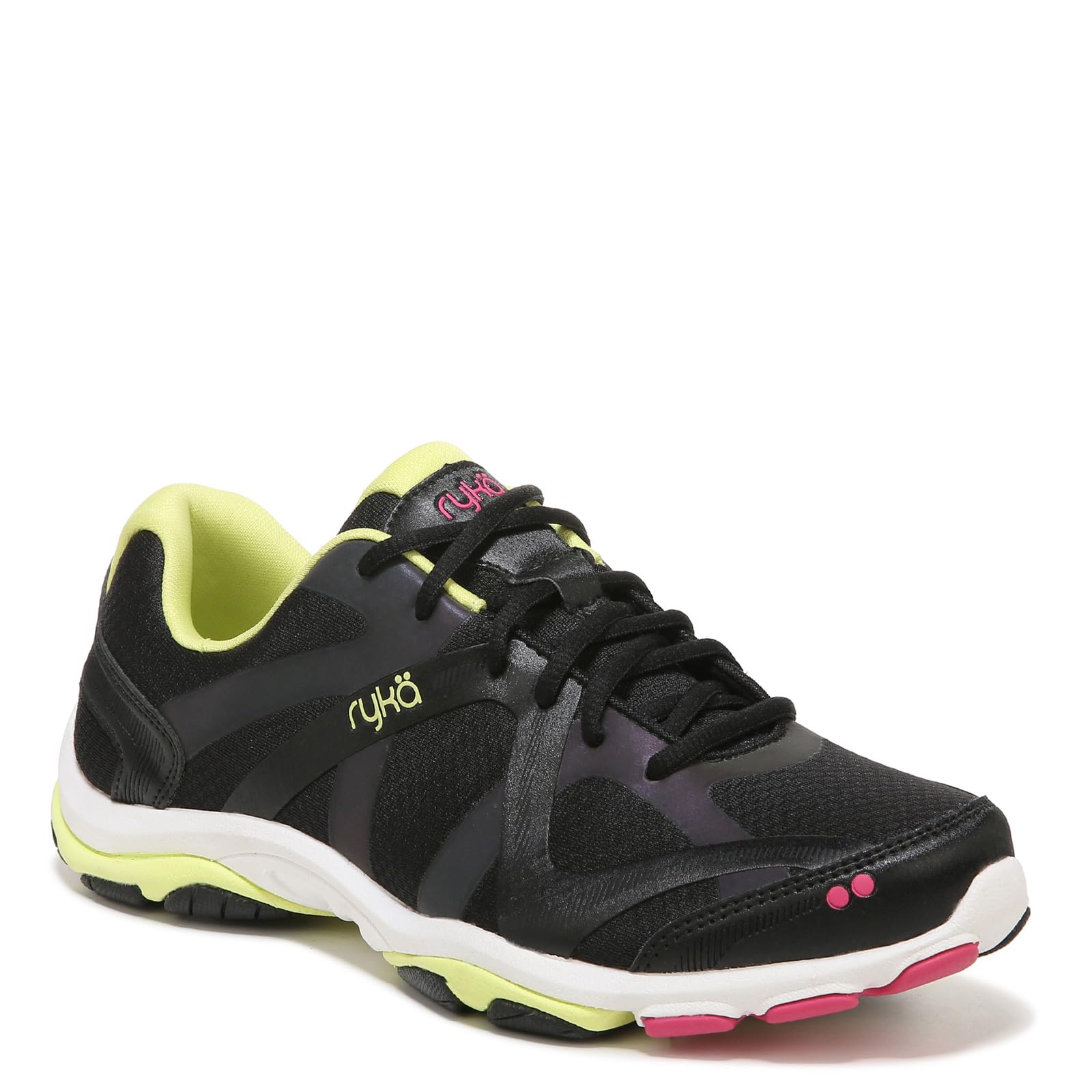 Ryka Women's Influence Cross Trainer Black/Green/Pink 8 M