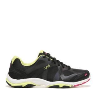 Ryka Women's Influence Cross Trainer Black/Green/Pink 8 M