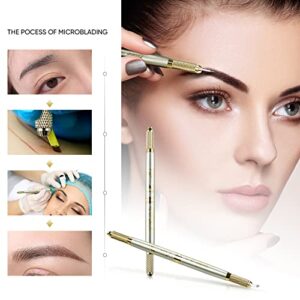 Mokohoa Microblading Kit, Microblading Supplies Kit with Microblade Eyebrow Pen Micro Blading Eyebrows Kits Eyebrow Mapping Kit for Beginners & Artist