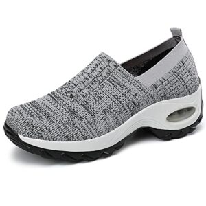 stunahome womens slip-on orthopedic walking shoes non slip sole breathable mesh and comfort cushioning sporty and lightweight sneakers for women