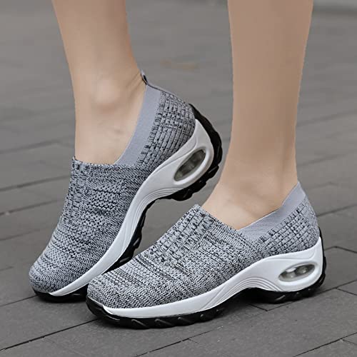 STUNAHOME Womens Slip-On Orthopedic Walking Shoes Non Slip Sole Breathable Mesh and Comfort Cushioning Sporty and Lightweight Sneakers for Women