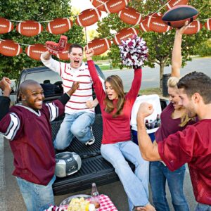 6 Pieces Football Banner Party Decorations Sports Paper Bunting Game Day Birthday Garland Football Theme Hanging Banners Assembled for Home Wall Decor School Party Favor Supplies Photo Props Backdrop