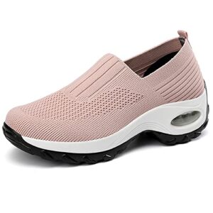 stunahome womens slip-on orthopedic walking shoes non slip sole breathable mesh and comfort cushioning sporty and lightweight sneakers for women
