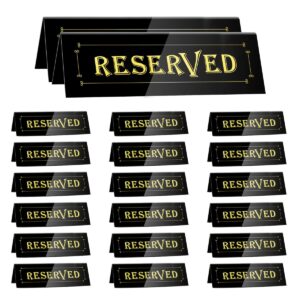 wathfkcu 20pcs reserved table signs acrylic reserved table tent signs,reservation seat signs for wedding restaurant office meeting chairs