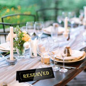 WATHFKCU 20PCS Reserved Table Signs Acrylic Reserved Table Tent Signs,Reservation Seat Signs for Wedding Restaurant Office Meeting Chairs