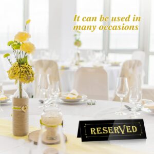 WATHFKCU 20PCS Reserved Table Signs Acrylic Reserved Table Tent Signs,Reservation Seat Signs for Wedding Restaurant Office Meeting Chairs