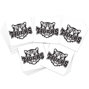 fashiontats classic mascot temporary tattoos | made in the usa | skin safe | removable (tigers)