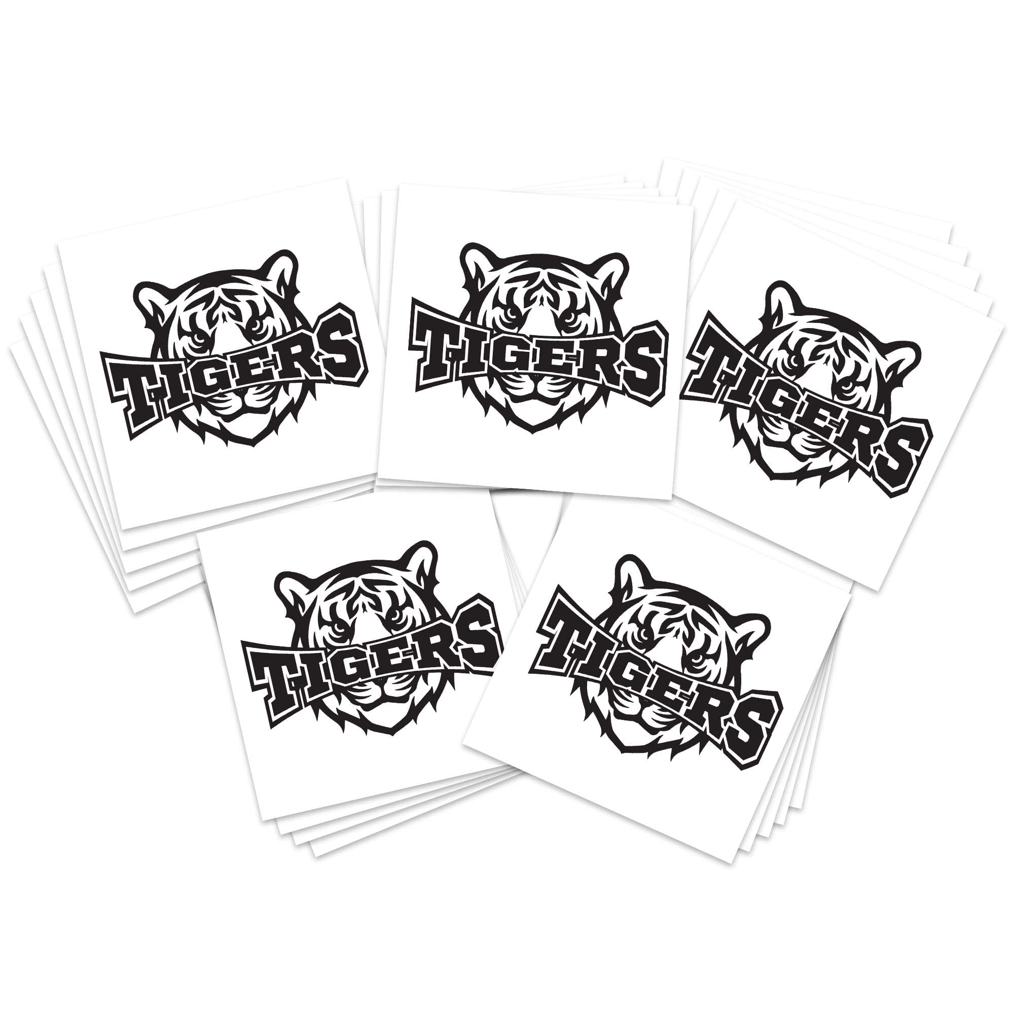 FashionTats Classic Mascot Temporary Tattoos | MADE IN THE USA | Skin Safe | Removable (Tigers)