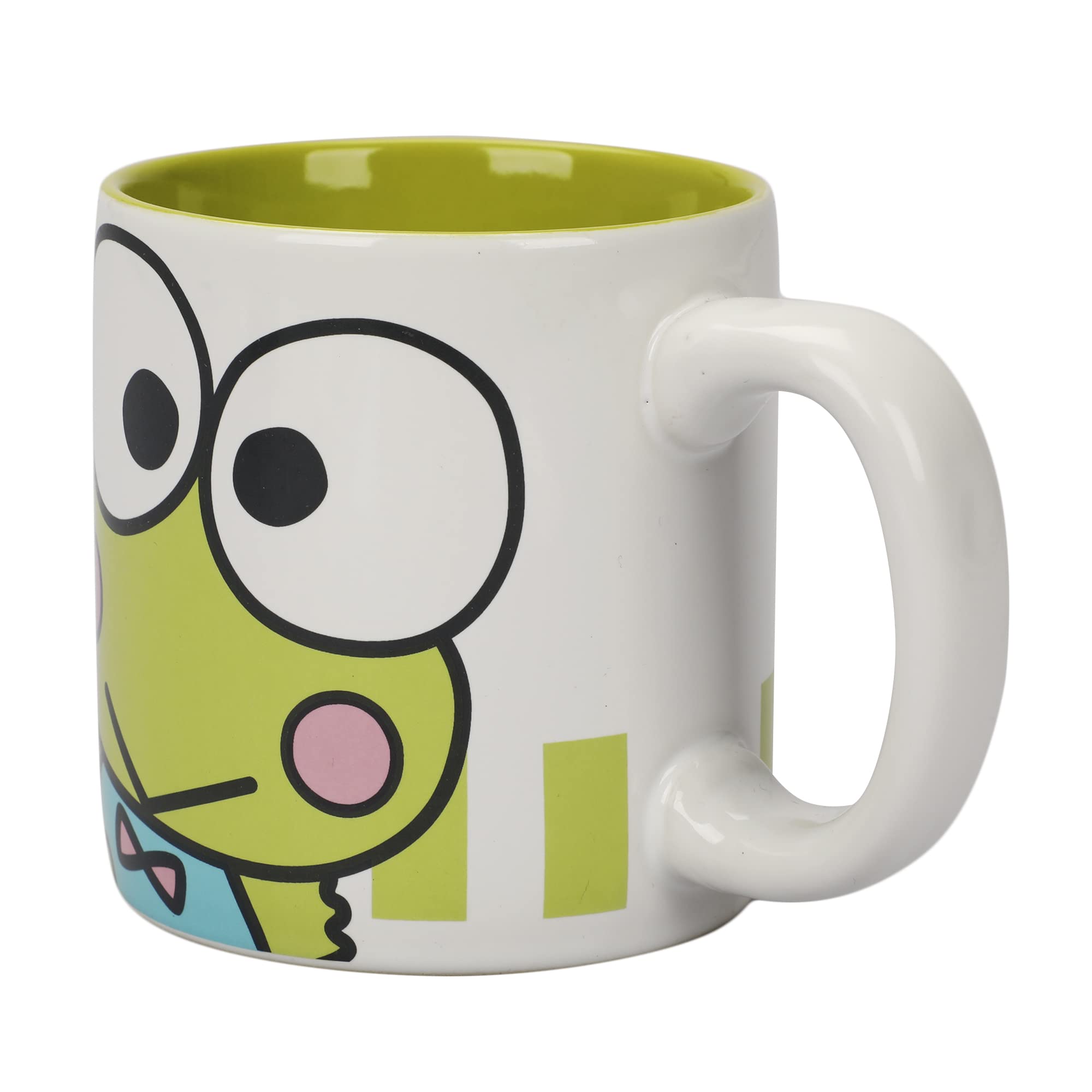 Bioworld Hello Kitty Keroppi 16 Oz White Ceramic Mug