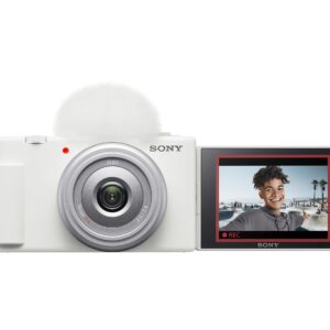 Sony ZV-1F Vlog Camera for Content Creators and Vloggers (White) (Renewed)