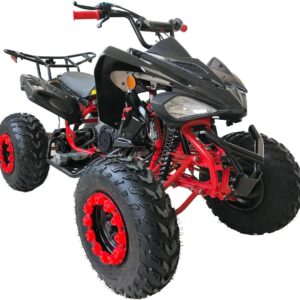 HHH 200cc Sports Quad ATV with LED Headlights Automatic Transmission with Reverse, Big 23"/22" Tires! (Red, Factory Package)