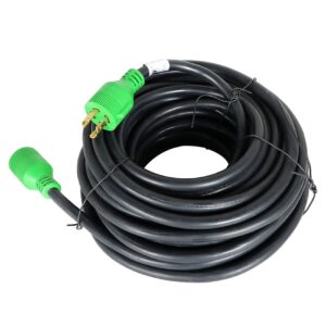 labwork 30a 75 feet generator extension cord l14-30p to l14-30r 125/250v up to 7500w 10 gauge sjtw generator cord 4 prong