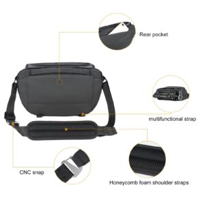 Besnfoto Camera Bag DSLR Camera Sling Bag for Photographer Waterproof Small Crossbody Shoulder Bag Case for Mirrorless Camera, Black