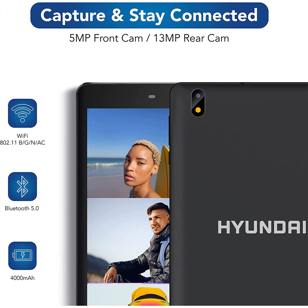 HYUNDAI HT8LA1RBKNA01 HYtab Pro 8LA1 8 inch LTE Tablet, FHD IPS, 4GB/64GB Bundle with Lexar High-Performance 633x microSDHC/microSDXC UHS-I 64GB Memory Card