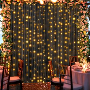 8 Panels Black Backdrop Curtain for Parties Wrinkle Free Black Photo Curtains Backdrop Drapes Fabric Decoration for Birthday Party Wedding 40ft(W) x 10ft(H)