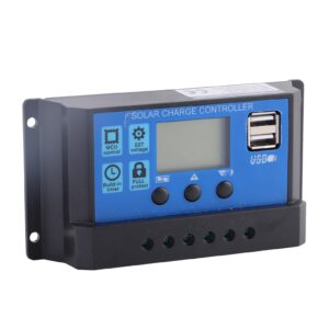 Solar Controller Dual USB Port Solar Panel Regulator Energy Controller with Digital Display