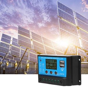 Solar Controller Dual USB Port Solar Panel Regulator Energy Controller with Digital Display