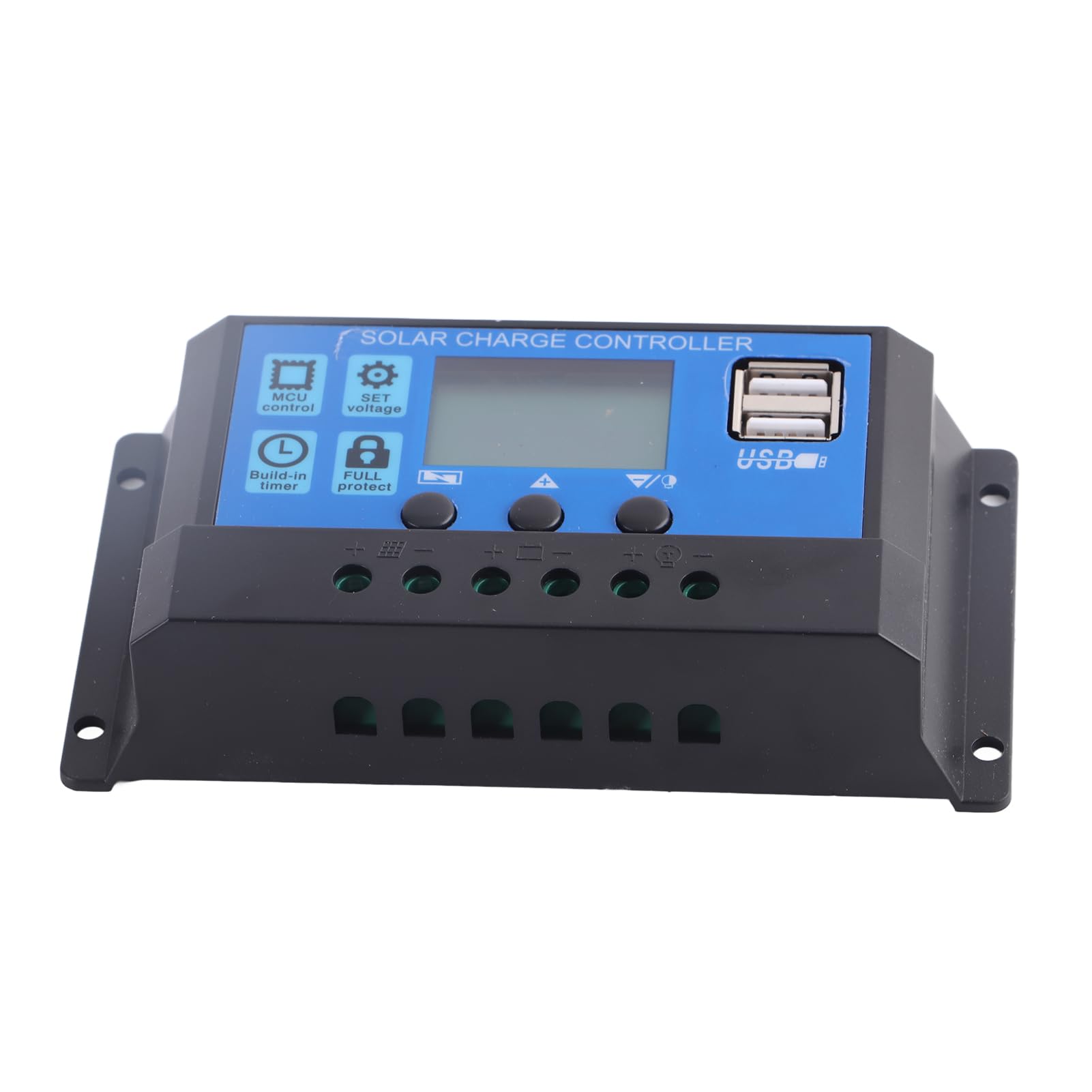 Solar Controller Dual USB Port Solar Panel Regulator Energy Controller with Digital Display